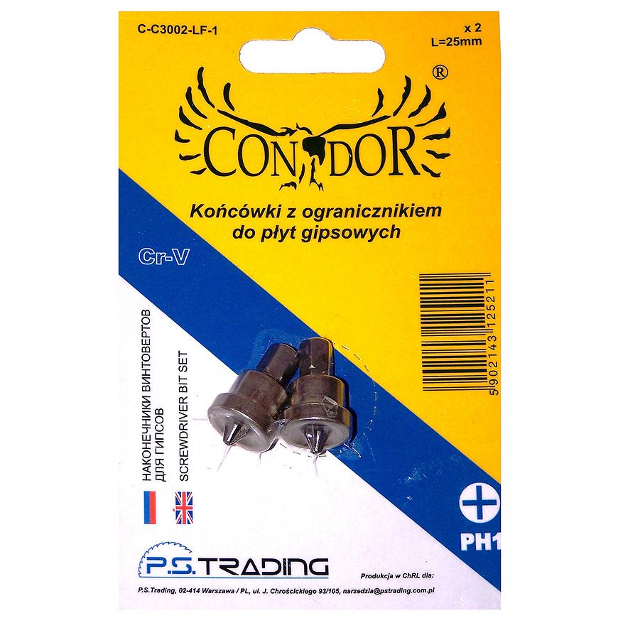 Krížový bit, s dorazom na sadrokartón, PZ1 x 25 mm, 2 ks, Drel ⇒ RECENZIA + Skúsenosti zákazníkov